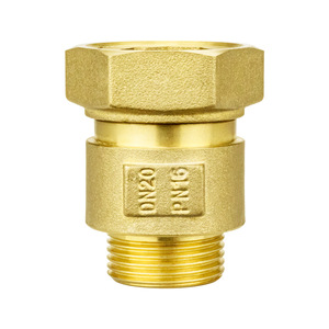 Válvula de Retención Pre- y Post-Medidor Tangke, Totalmente de Cobre, Unión Anti-Rotación, Medidor de Agua Doméstico, Rosca Interna y Externa - Product Image 1