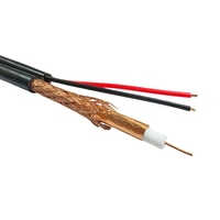 Cable Coaxial a Granel ZhongTong RG6 Cuádruple Blindado 18AWG Cobre Puro 75 Ohmios Alta Velocidad Internet IPTV Hogar Inteligente 305m Caja Blanco/Negro