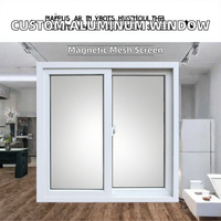 Fenêtre moderne à double vitrage coulissante horizontale en PVC sur mesure, résistante au vent, pour l'extérieur de villa, appartement, salon