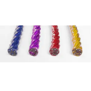 6-strand playground combination rope covered with transparent TPU for soft grip