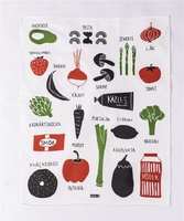 Serviettes de cuisine en coton 100% antimicrobien, tricotées compressées, imprimées sur mesure, de haute qualité, en gros