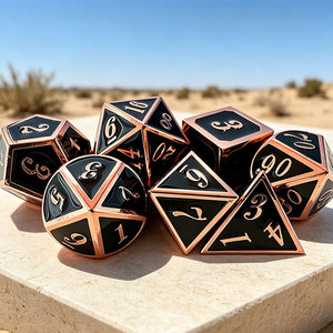 Vente Flash : Ensemble de dés polyédriques en métal pour jeu de rôle Dungeon & Dragons - Product Image 1