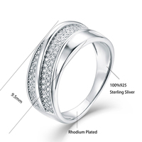 Bijoux fins en argent, double alliance de mariage en zircon, argent sterling 925, bijoux en pierres précieuses naturelles, bagues en pierres précieuses