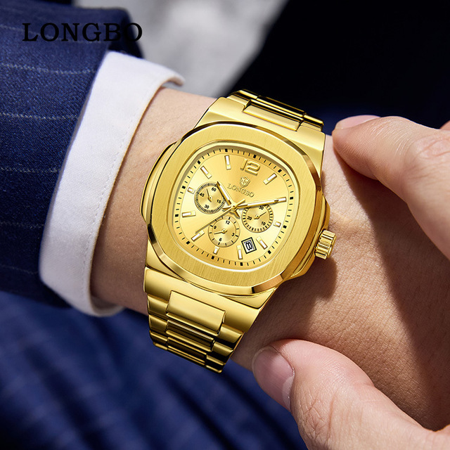High Quality Fashion Men's Quartz Watch with Stainless Steel Strap Business 3BAR Water Resistant Butterfly Clasp Luxury Factory