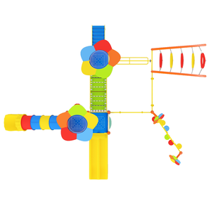 Aire de jeux extérieure pour enfants, jeux de jungle, toboggan <span class=keywords><strong>d</strong></span>'escalade, aire de jeux personnalisée de luxe - Product Image 6