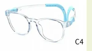 2024 Modieuze Silica Tr90 Zacht Rubber Kids Optische Frames Brillen Bril