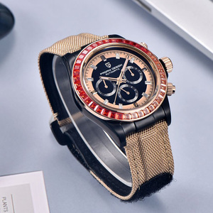 Montre mécanique automatique pour homme Berjani, chronographe en acier inoxydable, date, jour, résistante à l'eau, PD-1732 - Product Image 2