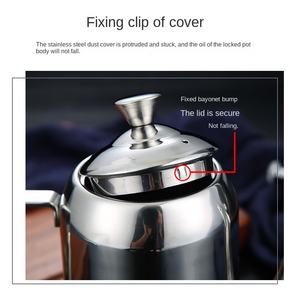 Olla para <span class=keywords><strong>Aceite</strong></span> <span class=keywords><strong>de</strong></span> Acero Inoxidable 304 Ecológica <span class=keywords><strong>de</strong></span> Gran Capacidad con Impresión para Cocina, Contenedor <span class=keywords><strong>de</strong></span> Condimento para <span class=keywords><strong>Barbacoa</strong></span> y Logotipo Personalizado - Product Image 5