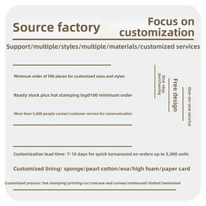 Caja de Regalo de Papel Kraft Personalizada, Caja de Regalo Negra con Tapa Cielo y Tierra, Caja de Embalaje Grande, Caja de Regalo para Cosméticos Personalizada - Product Image 2