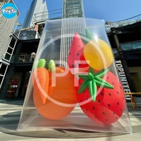 Matériel transparent de PVC annonçant la tasse gonflable de coeur gonflable géant pour la décoration de centre commercial d'événement