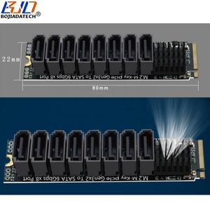 بطاقة توسعة جديدة من المصنع بـ 8 منافذ SATA3 3.0 7PIN إلى محول NGFF <span class=keywords><strong>M</strong></span>.2 NVME <span class=keywords><strong>M</strong></span>-Key لمحركات الأقراص الصلبة - Product Image 3