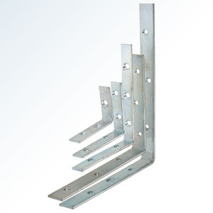Multi Size Zinc Plated L <b>Angle</b> <b>Bracket</b> Metal Wall Mount Floating Shelf Support Hardware - Product Image 3