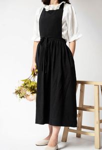 Tablier de cuisine japonais sans manches en lin et coton, magnifique, personnalisé avec logo, vente en gros - Product Image 2