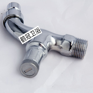 ก๊อกน้ำแบบล็อคได้ วาล์วทองเหลืองชุบโครเมียม ติดผนัง แบบก้านเดี่ยว ใช้ได้ทั้งภายนอกและภายใน - Product Image 3