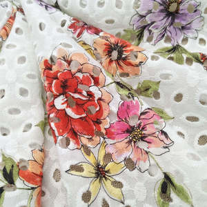 Chất Lượng Cao Voile Hoa Dây Quần Vải In Kỹ Thuật Số Thêu 100% Cotton Cho Dresses Cho Cô Gái Giá Tốt - Product Image 1