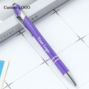 Promotional Ballpoint Pens with Custom Logo, Soft Touch Coating, and Metal Stylus Tip in Bulk - Product Image 1