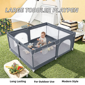 Parc d'activités pliable en plastique durable de grande taille UWECAN pour tout-petits, design moderne pour l'extérieur, la chambre et le salon - Product Image 2