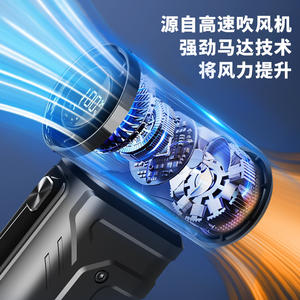 Ventilador Portátil de Alta Velocidad con Pantalla Digital, Motor sin Escobillas, Mini Ventilador de Mano para Camping al Aire Libre M358 - Product Image 1