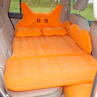 Matelas gonflable de voyage de lit d'air de voiture de dessin animé de chat mignon avec le déflecteur de sécurité