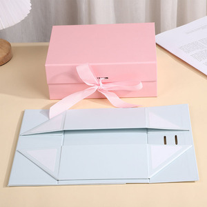 Bán Buôn Tùy Chỉnh Gấp Các Tông Hộp Lưu Trữ Với Ribbon Nam Châm Có Thể Gập Lại Quần Áo Đám Cưới Hộp Giấy Biểu Tượng Quà Tặng Bao Bì - Product Image 2