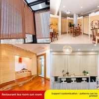 Pare-soleil chinois moderne en bambou pour ascenseur de porte Nouvelle décoration de plafond Isolation Rouleau Rideau Technique Plaine
