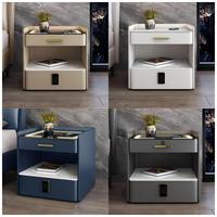 Nouvelle conception de meubles de chambre à coucher, prix de gros, table de chevet durable avec charge sans fil, table de chevet intelligente moderne avec tiroirs