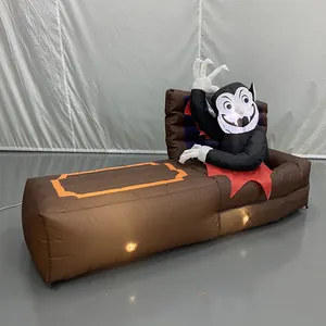 6Ft Größe aufblasbare Vampir und Sarg Blow Up Halloween Dekorationen Dracula mit LED-Licht