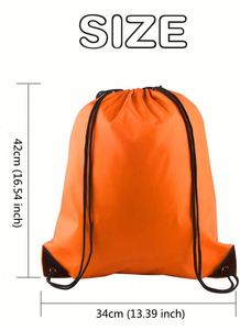Design Waterproof High Quality Custom 420D Polyester <b>Drawstring</b> <b>Backpack</b> Gym Bags String Back Pack Logo Sport Cinch Sacks - Product Image 4
