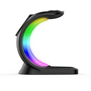 <span class=keywords><strong>Chargeur</strong></span> sans fil magnétique rapide 3 en 1 avec lumière RVB Support de <span class=keywords><strong>chargeur</strong></span> sans fil magnétique 15W pour plusieurs appareils <span class=keywords><strong>Apple</strong></span> - Product Image 5