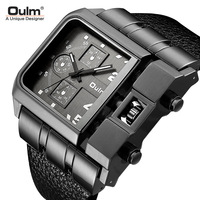 Reloj de Cuarzo Oulm 3364 King, Fabricado en China, Correa Acrílica Elegante, Cronómetro de 24 Horas, MOQ 1, Reloj de Pulsera Informal