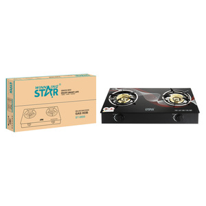 WinningStar Gas Hob ST-9668 Black Dual Burner 21 In Knob Control Liquefied Gas <b>Stove</b> - Product Image 1