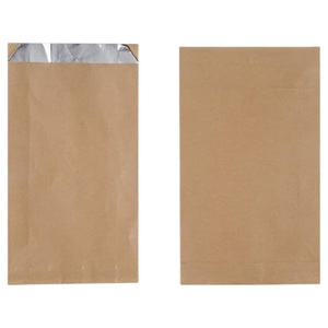 Barato Bbq hamburguesa papel de aluminio reciclable a prueba de aceite aislado marrón bolsa de papel de 2 capas para comida caliente - Product Image 1