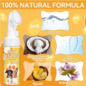 Senza acqua zampa per animali domestici schiuma detergente con asciugamano senza risciacquo zampa di cane detergente per cani e gatti - Product Image 6
