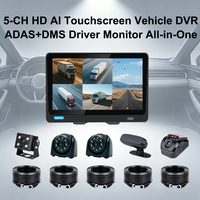 Système de surveillance vidéo 5 voies intégré MDVR avec caméra embarquée 4G GPS, gestion de flotte, ADAS et DMS pour la sécurité des camions, fourgons et bus logistiques