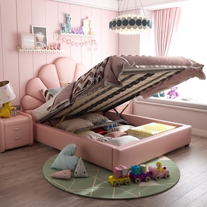 Mgb68 moderno semplice cartone animato sognante camera <span class=keywords><strong>da</strong></span> letto per ragazze in stile lusso in legno rosa chiaro letto per il soggiorno delle ragazze - Product Image 3