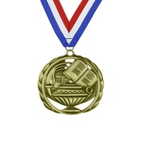 Plaque commémorative personnalisée en métal moulé sous pression pour la décoration des compétitions académiques, des concours sur le campus et des compétitions de sujets, avec les médailles d'or, d'argent et de bronze.