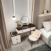 Commode intelligente nordique lumière de charge sans fil caractéristiques multifonctionnelles vanités de maquillage de chambre à coucher moderne table spéciale