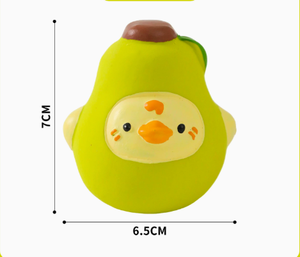 Jouet à mâcher interactif en latex pour chien, motif dessin animé mignon (fruits et animaux), couineur, souple et résistant aux morsures, pour chiots et chiens de petite et moyenne taille - Product Image 4