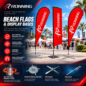 Banderas de Playa Personalizadas al por Mayor RN, Kit de Mástil para Letreros de Barbería, Bandera Publicitaria con Logotipo en Forma de Lágrima para Promoción - Product Image 4