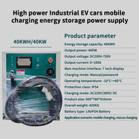 Station de recharge mobile avec batterie externe, sortie 40 kW, stockage d'énergie pour voiture, caravane, chargeur rapide portable DC