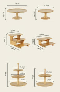 Porte-collation pour thé de l'après-midi d'hôtel Set de pause-thé pour dîner froid Table pour gâteau de mariage et dessert Plateau à pâtisserie Présentoir en forme de barre - Product Image 5