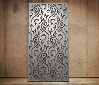 Écran de séparation de pièces en métal découpé au laser avec panneaux gravés en aluminium CNC Painel Para Divisoria Corte A Laser