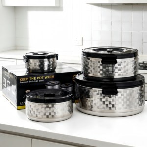 Pronta Consegna <span class=keywords><strong>Set</strong></span> di 4 Scaldavivande di Grande Capacità Casseruola 2L+4L+8L+16L <span class=keywords><strong>Set</strong></span> per Pentola Calda Scaldavivande - Product Image 2