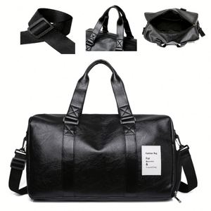 High Quality PU Leather Foldable Lightweight Durable Fashion Travel <b>Bag</b> Zipper Closure 20-35L <b>Large</b> Capacity Sports Travel <b>Bag</b> - Product Image 1