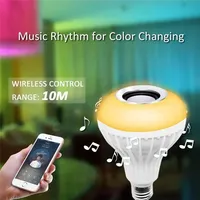 Offre Spéciale Meilleure Qualité RGB Led Musique Haut-Parleur Ampoule 12W E27 Couleur Changeable BT LED Sans Fil Smart Musique Ampoule