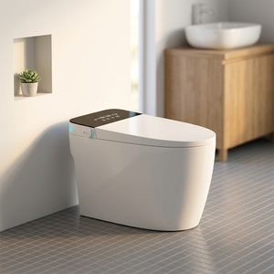 <span class=keywords><strong>WC</strong></span> intelligent moderne sans réservoir pour hôtel, avec affichage numérique noir, chasse automatique, siège de bidet chauffant, monobloc en céramique - Product Image 1