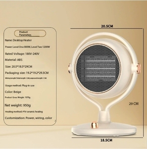 Nouveau radiateur électrique de bureau pour la maison, le bureau et la salle de bain, avec protection contre la surchauffe, ventilateur de chauffage PTC électrique portable - Product Image 5