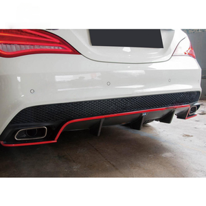Difusor trasero de fibra de carbono estilo RZ de alto brillo, divisor, alerón, pala para Mercedes W117 Clase <span class=keywords><strong>CLA</strong></span> CLA200 CLA250 CLA45 <span class=keywords><strong>AMG</strong></span> - Product Image 5