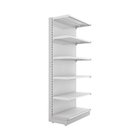 Étagères de présentation métalliques double face en acier, rayonnages modernes empilables pour supermarchés, gondoles de magasin d'alimentation