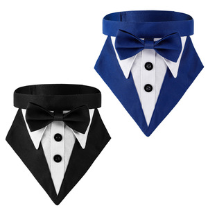 ใหม่ผ้าพันคอสามเหลี่ยมสำหรับงานแต่งงานผ้ากันเปื้อนสำหรับสัตว์เลี้ยงแบบหล่อ - Product Image 1